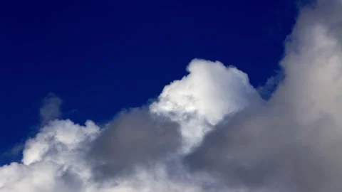 Blue sky with clouds white and grey, timelapse  Video stock 246270246