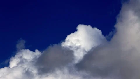 Blue sky with clouds white and grey, timelapse  Stock Footage 246292994