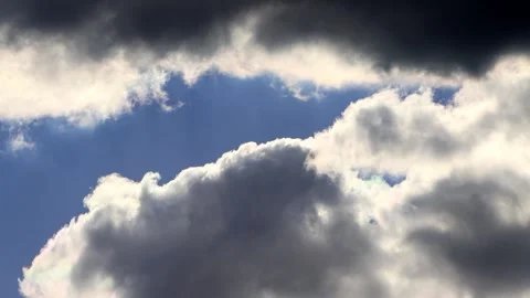 Blue sky with clouds white and grey  Stock Footage 247456073