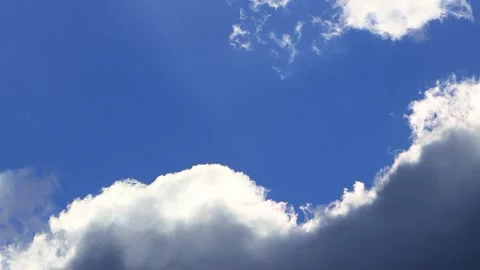 Blue sky with clouds white and grey  Stock Footage 247456090