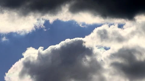 Blue sky with clouds white and grey  Stock Footage 247471810