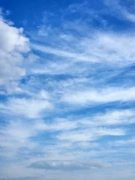 Blue sky with clouds. White clouds in the sky Stock Photos