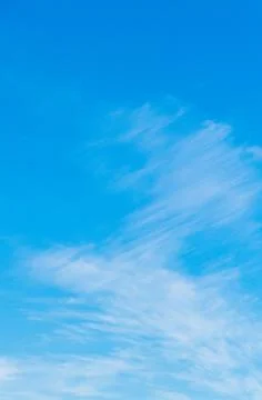 Blue sky cloudscape and white cirrus clouds background Stock Photos