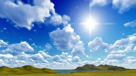 Blue sky with cloudscape Stock Footage 49093656