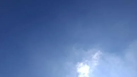 Blue Sky Cloudscape with Soft White Clouds Stock Photos
