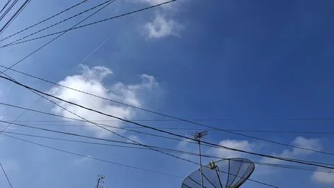 Blue Sky Cloudscape with Soft White Clouds 스톡 사진