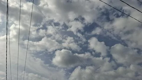 Blue Sky Cloudscape with Soft White Clouds Stock Photos
