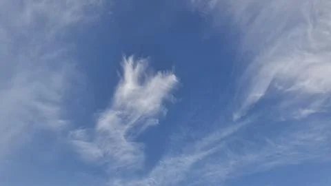 Blue Sky Cloudscape with Soft White Clouds Stock Photos