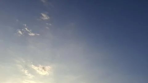 Blue Sky Cloudscape with Soft White Clouds Stock Photos