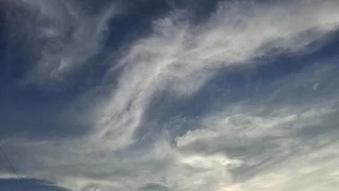 Blue Sky Cloudscape with Soft White Clouds Stock Photos