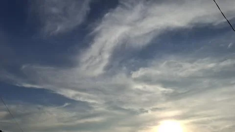Blue Sky Cloudscape with Soft White Clouds Stock Photos