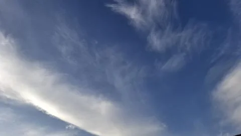 Blue Sky Cloudscape with Soft White Clouds Stock Photos