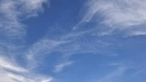 Blue Sky Cloudscape with Soft White Clouds Stock Photos