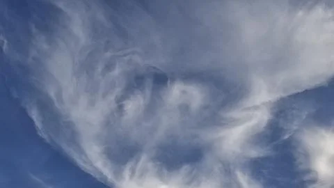 Blue Sky Cloudscape with Soft White Clouds Stock Photos