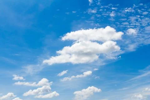 Blue sky with clouds,natural sky composition for background Stock Photos