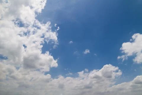 Blue sky with clouds,natural sky composition for background Stock Photos