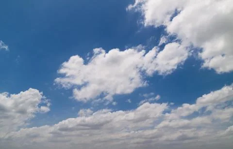 Blue sky with clouds,natural sky composition for background Stock Photos