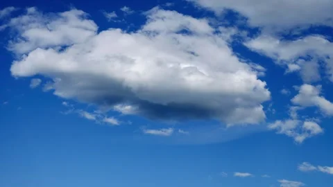 Blue sky with clouds.Time lapse clouds 4k rolling puffy cumulus cloud Video stock 276944317