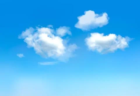 Blue sky with clouds.vector Stock Illustration
