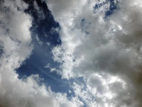 Blue sky cloudy Stock Photos