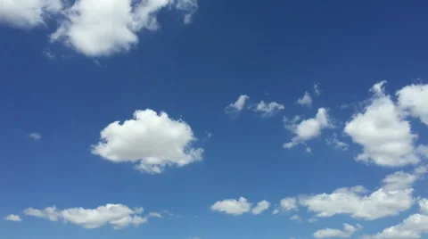 Blue sky with cotton cloud 3 Stock Footage 49989643