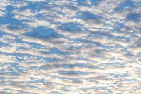 Blue sky covered with clouds. Stock Photos