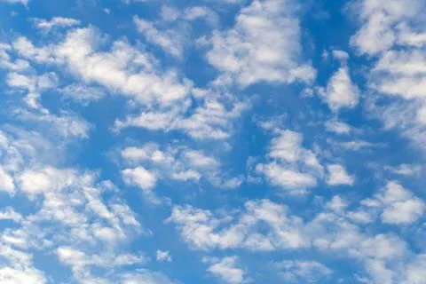 Blue sky covered with clouds. Stock Photos