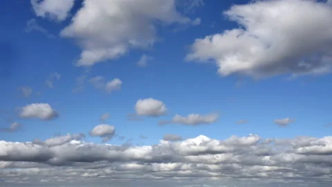 Blue Sky covered with Clouds in rapid Time-lapse GT5042 Stock Footage 162397306