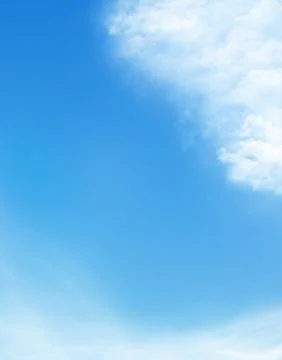 Blue sky is covered by white clouds Stock Photos