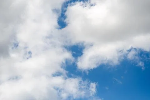 Blue Sky Cumulus Clouds Florida Sky Replacement Background Stock Photos