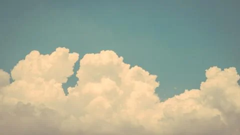 Blue sky with cumulus clouds Stock Photos