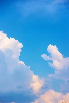 Blue sky with cumulus clouds Stock Photos