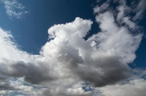 Blue sky, Cumulus clouds Stock Photos