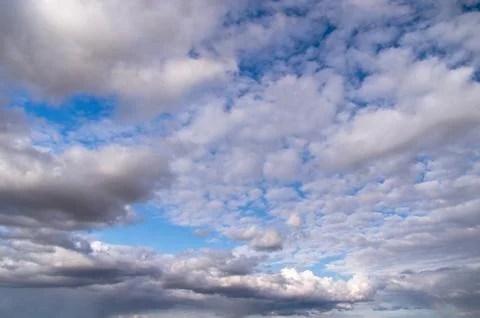 Blue sky, Cumulus clouds Stock Photos