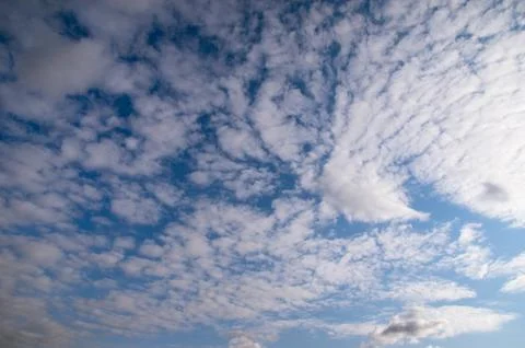 Blue sky, Cumulus clouds Stock Photos