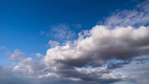 Blue sky, Cumulus clouds Stock Photos