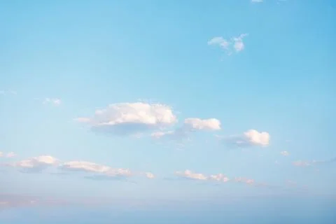 Blue sky with cumulus clouds. Stock Photos