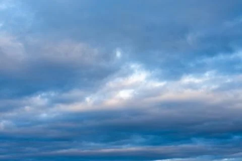Blue sky with cumulus clouds 스톡 사진
