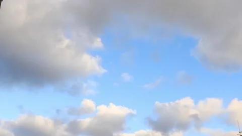 Blue Sky with Dark grey clouds Stock Footage 169440037
