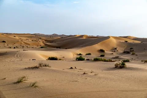 Blue sky in the desert Stock Photos