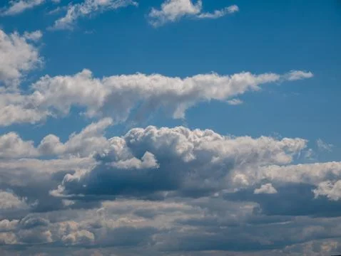 Blue Sky with Dramatic Cloud Formations 写真素材