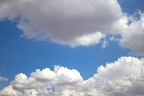 Blue sky with dramatic cumulus cloud Stock Photos