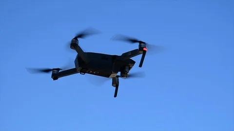 Blue sky drone side view 库存影片 119598221