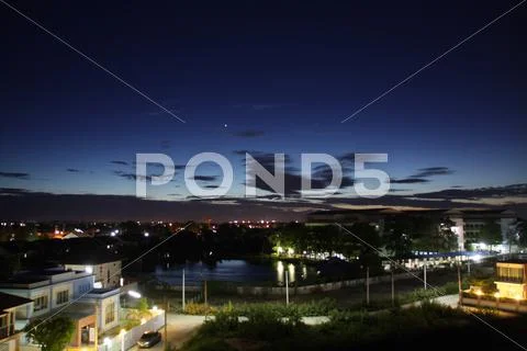 Blue sky on evening Stock Photos