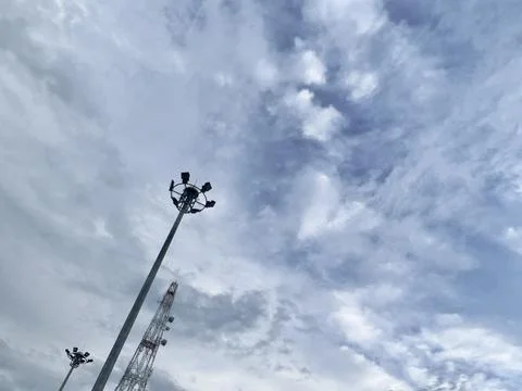 Blue sky in evening. Stock Photos