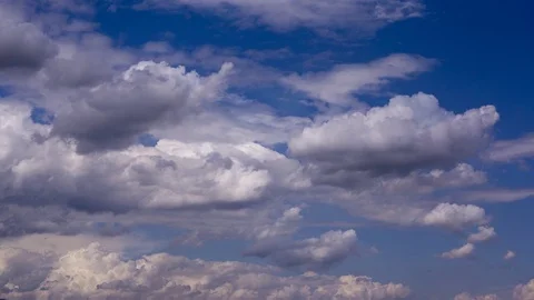Blue Sky with fast moving clouds 스톡 동영상 78645065