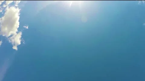 Blue Sky with Fast Moving Clouds Clear Sky Time Lapse Stock Footage 139009570