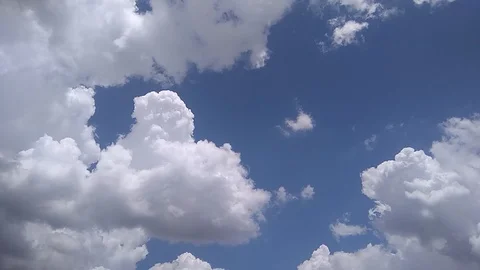 Blue Sky Fast Moving White Cloud Timelapse Video stock 105493710
