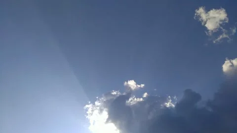 Blue Sky With Few Overcast Clouds Stock Footage 247625597