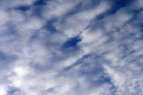 Blue sky is filled of clouds Background from nature. Stock Photos
